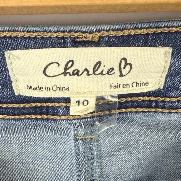 CHARLIE B Denim Flare Jeans with Gold Embroidery - Picture 3 of 15